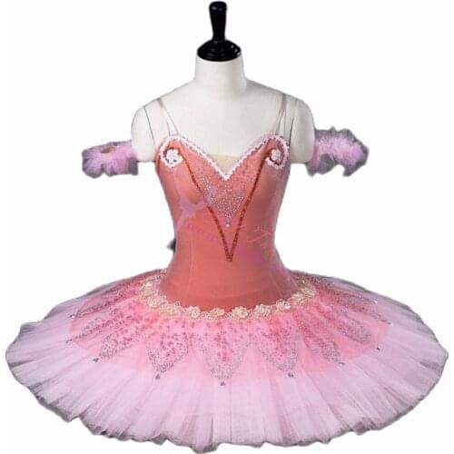 Adult pink professional ballet tutu classical ballet tutus Sugar plum fairy pancake tutu performance ballet stage costumes