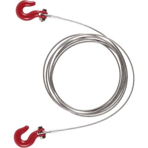 RC Car Steel Tow Rope With Hook Trailer Chain For 1/10 RC Rock Crawler Traxxas TRX4 Axial SCX10 90046 RC4WD D90 TF2 Tamiya