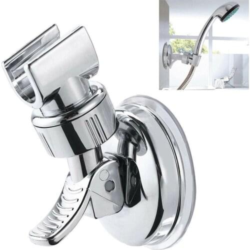Adjustable Shower Head Holder Handheld Drill-free Showerhead Rack Punch-free Chrome Bathroom Wall Mount Bracket