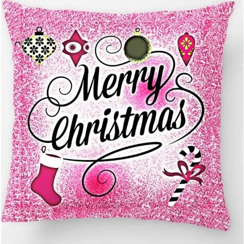 Merry Candy Christmas Throw Pillow Case Decorative Cushion Cover Pillowcase Customize Gift High-quality By LVSURE For Sofa Seat