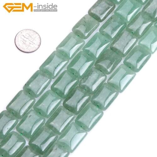 Gem-inside Natural Square Shape Aventurine Beads For Jewelry Making 15inches DIY Jewellery Selectable Size Color