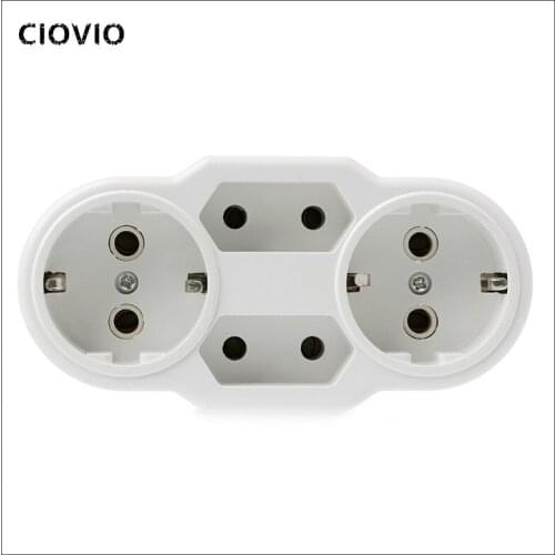 EU Type Conversion Plug 1 TO 4 Way EU Standard Power Adapter Socket Travel Plugs