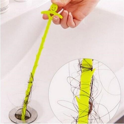 SUEF New Sink Cleaning Hook Bathroom Floor Drain Sewer Dredge Device Small Tools Hair Stoppers Catchers Easy to Clean the hair@1