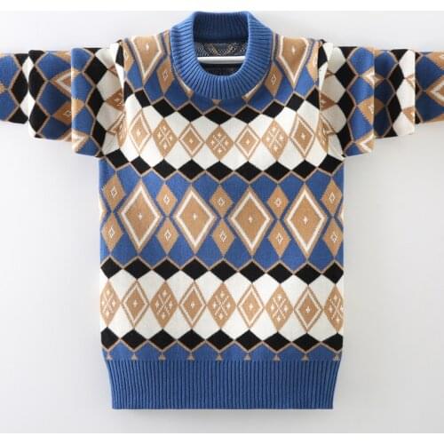 Boys Sweater Autumn Winter Fashion Pattern Design Kids Pullovers For Childrens 4 6 8 10 12 14 Years Jacket Outerwear LM125