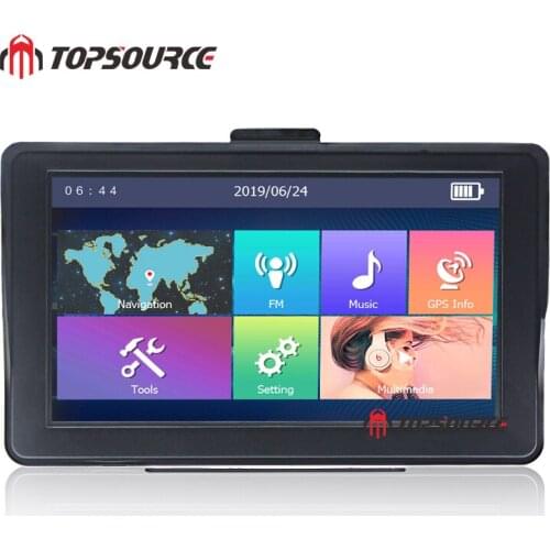 TOPSOURCE windows ce6.0 7 inch touch screen car multimedia gps navigation with free maps