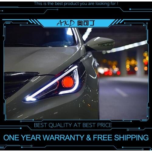 AKD tuning cars Headlight For Hyundai Sonata8 Sonata 8 MK8 Headlights LED DRL Running lights Bi-Xenon Beam Fog lights angel eyes