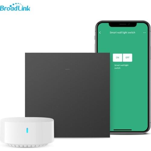 Broadlink LC1 UK 1gang Smart WiFi Push Button Wall Light Breaker Switch No Neutral Amazon Alexa Google Home Voice Remote Control