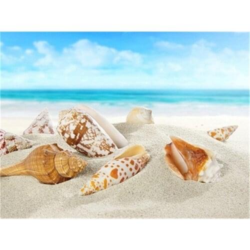 Landscape Seaside Beach DIY Cross Stitch 11CT Embroidery Kits Craft Needlework Set Printed Canvas Cotton Thread Home Sale