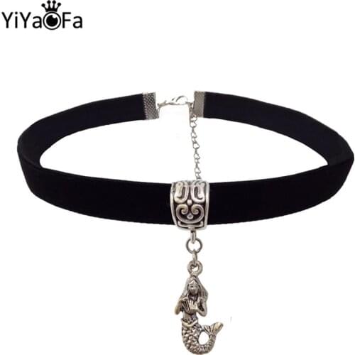 YiYaoFa Choker Necklace for Women Accessories Gothic Party Jewelry Vintage Statement Necklace & Mermaid Pendant Collar DD-35