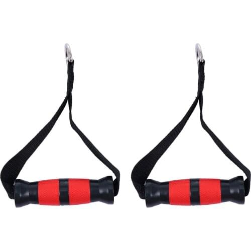 2Pcs Professional Pull Rope Gym Handles Elastic Band Handle Strength Training Body Building Heavy Duty Cable Tube Accessories