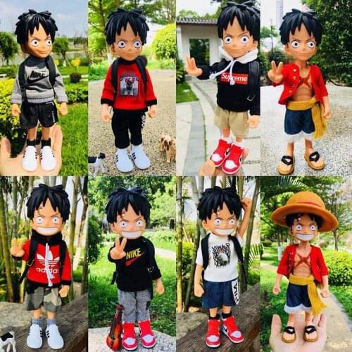 23CM One Piece Anime Tide Brand Figure 8 Styles Common Monkey D Luffy Doll Decoration Boxed Models Toys Children Gifts