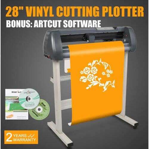 28" Vinyl Cutting Plotter W/Artcut Software Contour Cutting New Model