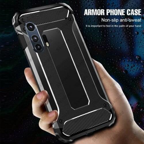 Skinlee Case For Moto Edge Plus Rugged Impact Case Luxury Hybrid Armor Shockproof Cover For Motorola Edge + Case