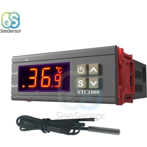 DC 12V Digital Temperature Controller Thermostat Thermoregulator for incubator Relay LED 10A Heating Cooling STC-1000 STC 1000