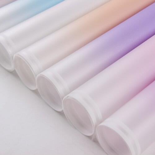 Gradient color double-line waterproof wrapping paper 5pcs60*60 Korean matte waterproof gift packaging flower shop material