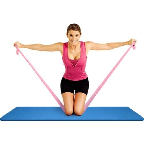 Women Elastic Yoga Pilates Stretch Resistance 1.5m Long Exercise Fitness Band Belt Fitness Bands Fitness Exercise Gym Rope