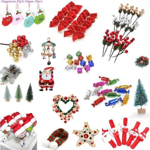 Hot Sale Christmas Wreaths Sticker Lollipop Cover Tops Pendants Miniature Xmas Tree Hanging Ornament Home Decoraitons