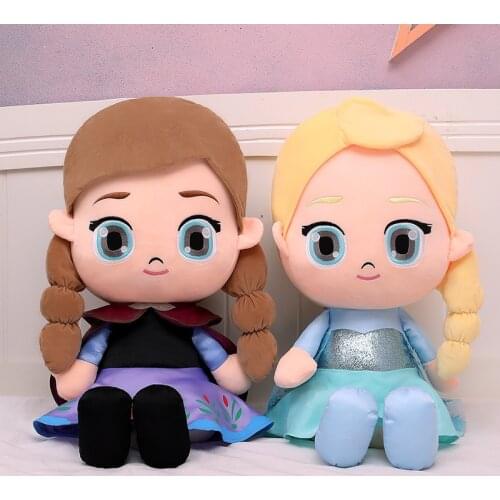 Disney Cartoon Elsa Anna Princess Plush Toy Doll baby girls Childrens Ragdoll Girl Doll Birthday Gift