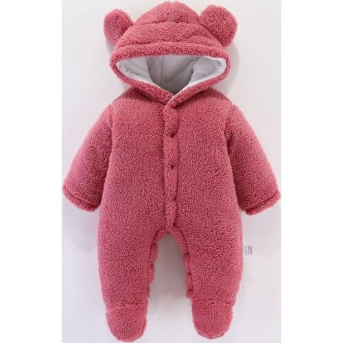 Newborn Baby Romper Winter Costume Baby Boys Clothes Coral Fleece Warm Baby Girls Clothing Animal Overall Baby Rompers Jumpsuit