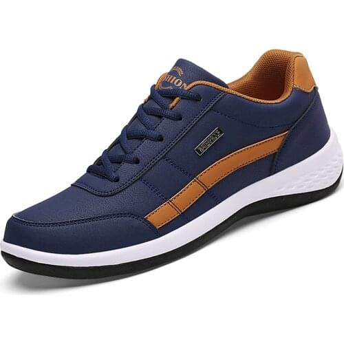 Men Shoes Leather pu 2021 Sneakers men Casual Shoe Breathable Leisure Male Sneakers Non-slip Footwear Men Vulcanized Shoes38-47