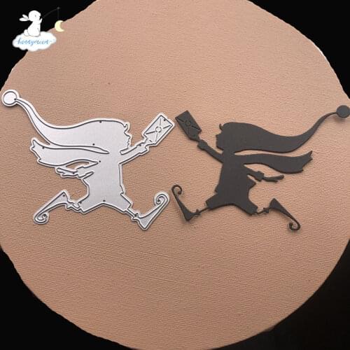 Bunnymoon Girl delivering letter Metal Cutting Dies Stencils For Scrapbooking Photo Album Decoration Embossing Paper Card Craft