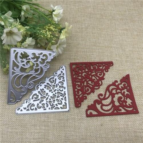 2Pcs/set Lace Edge Metal Cutting Dies Stencils for DIY Scrapbooking Album Paper Card Decorative Craft Embossing Die Cuts