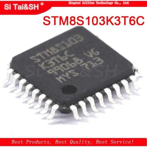 2pcs STM8S103K3T6C STM8S103 LQFP-32 8-bit microcontroller chip microcontroller 16 MHZ
