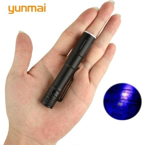 Mini LED UV Flashlight 7W 1000LM Waterproof Torch LED Zoomable Lanterna AAA Battery Led For money detector or night fishing s6