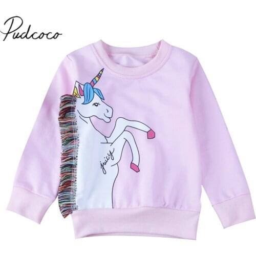 2017 Brand New Colorful Toddler Infant Child Kid Girl Jacket Pullover Casual Warm Sweatshirt Long Sleeve Clothes Cartoon Clothes