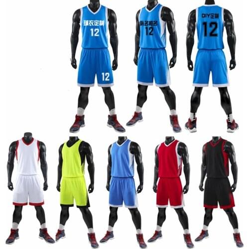 New basketball adult children jersey set men blank usa college team tracksuits breathable pockets basketball uniforms customized