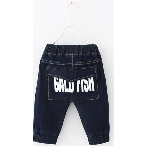 New arrival children summer clothing 2019 Kids short jeans pants Boys casual letters print denim shorts 3-8 years