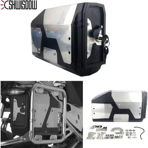 New Arrival! Tool Box For BMW r1250gs r1200gs lc & adv Adventure 2002 2008 2018 for BMW r 1200 gs Left Side Bracket Aluminum box