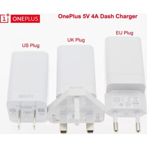 EU UK US ONEPLUS 6T Original Dash Charger 5V/4A Fast Charging 1M/1.5M Type C Wall Power Adapter Cable For One Plus 6t 5T 5 3T 3