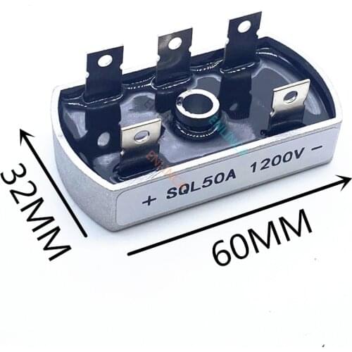Original 50A 1200V Aluminum Metal Case 3 Phase Diode Bridge Rectifier 50Amp SQL50A Module SQL50A1200V