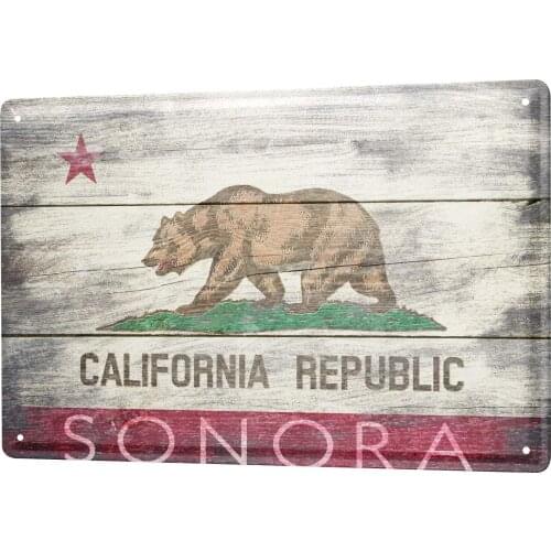 SINCE 2004 tin Sign Holiday Travel Agency Sonora Bear