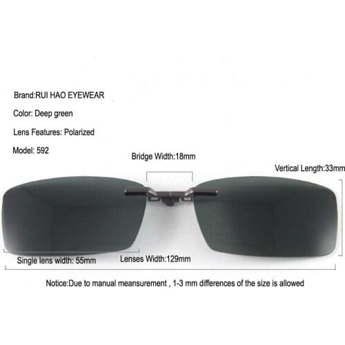 Sunglasses Clip on Polarized Sun Glasses Driving Eyeglasses Clip Model 681 and 592 Yellow Night Vision Clip Sunglasses