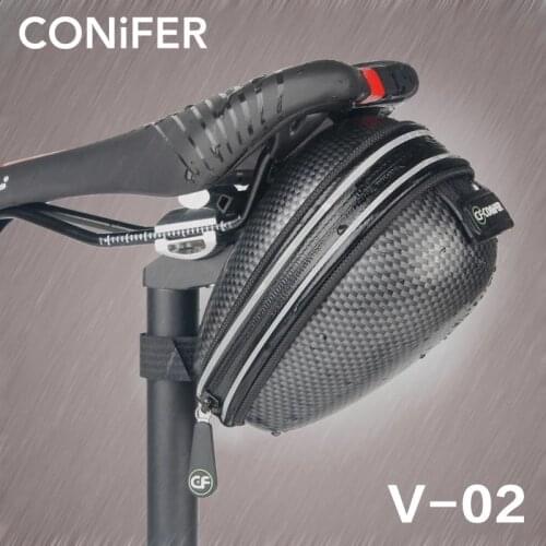 Conifer Bike Rear Bag Reflective Rain Waterproof Portable Mountain Road Bike Rack Frame Tube Cycling Tail Bag Bicycle Saddle Bag