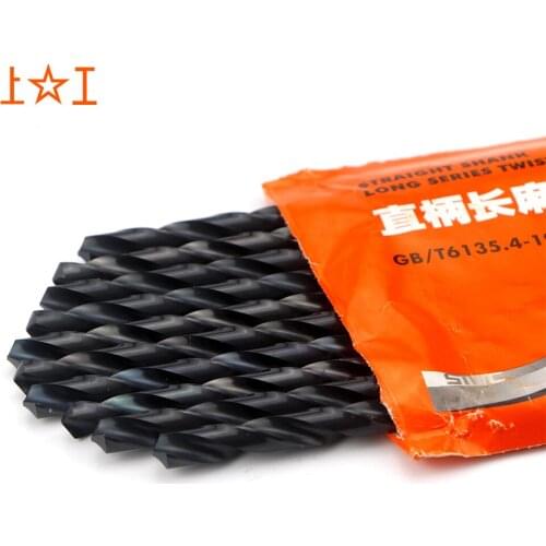 10pcs D4-7mm Set of drill HSS Materia Straight shank extended twist drill bit for CNC machine