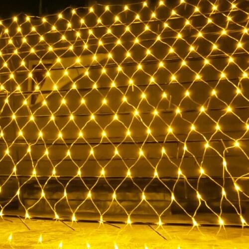 Christmas LED Net Mesh Fairy String Light Garland 3x2M 6x4M Window Curtain Christmas Fairy Light Wedding Party Holiday Light