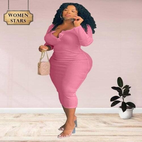 Plus Size 4xl Women Clothing Fall Maxi Dresses for Women Wholesale Elegant Sexy Ribbing Bodycon Casual Outfits 2021 Dropshipping