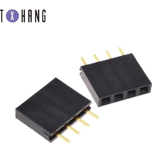 10/20/50/100PCS 4Pin Single Row Straight Male Female Pin Header Connector diy electronics