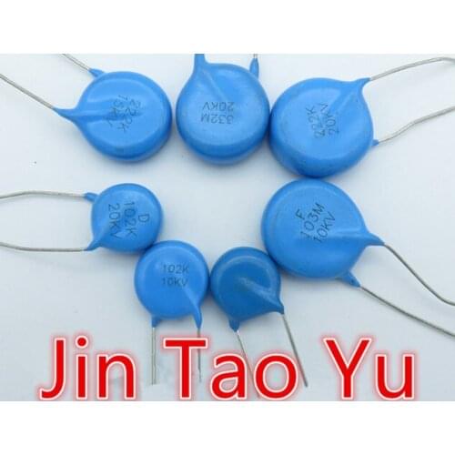 10pcs High voltage porcelain ceramic capacitor 681K 30KV 680PF 30KV681