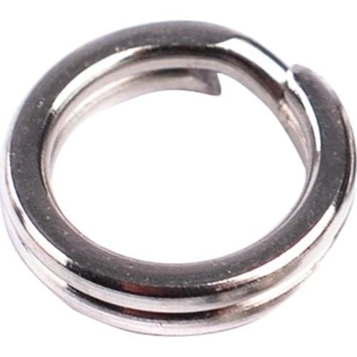 100pcs Fishing Split Rings Hard Bait Silver Stainless Steel Double Loop Split Open Carp Tool Fishing Accessories tackle