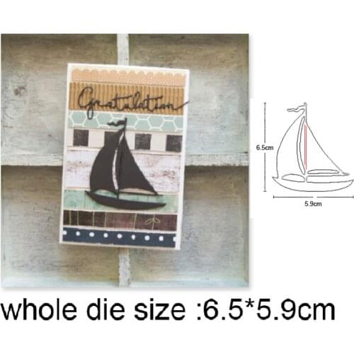 2020 new Metal dies Sailing Boat Yacht Frame Cutting Dies Diy Scrapbooking dies Decoration Embossing Album Paper Card Craft Dies