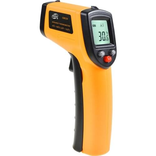 60PCS/LOT NETETECH GM320 LCD Screen IR Infrared Thermometer Non-Contact Digital Pyrometer Temperature Meter Point -50~400 Degree