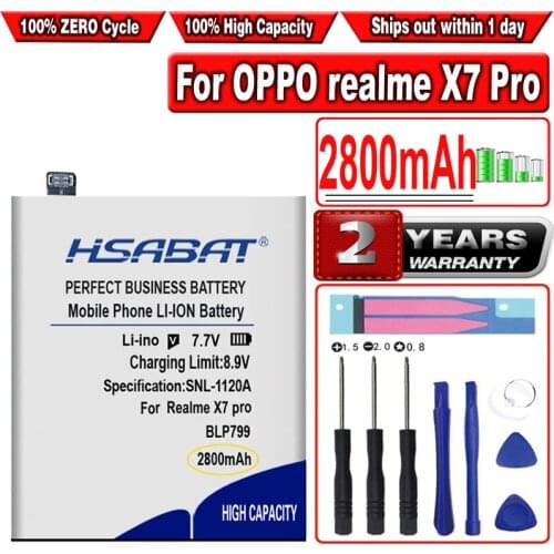 HSABAT 2800mAh BLP799 Battery for OPPO realme X7 Pro
