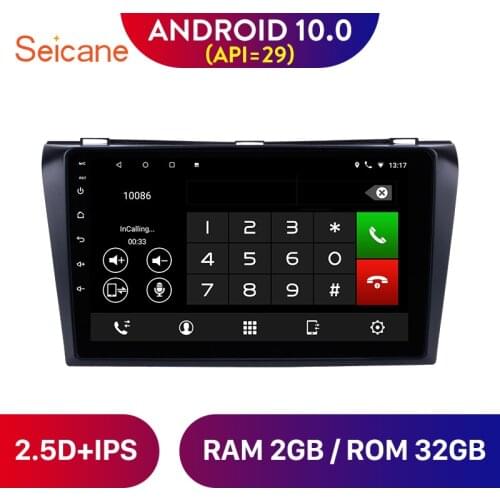 Seicane ROM 32GB Android 10.0 for Mazda 3 bk 2004-2013 Mazda3 Car Radio GPS Unit Player support Mirror link 3G WiFi 1080P DVR