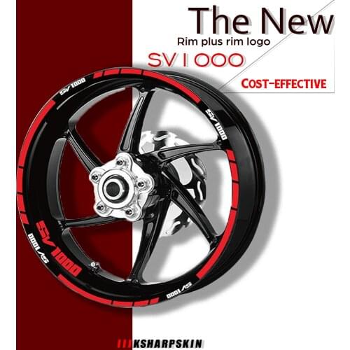 Motorcycle Wheel Rims Reflective Stickers Tire logo Decals moto decorative Accessories set For SUZUKI SV1000 sv 1000