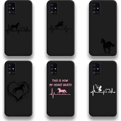Horse Pony Horse Heartbeat Phone Case For Samsung Galaxy A52 A21S A02S A12 A31 A81 A10 A20E A30 A40 A50 A70 A80 A71 A51 5G