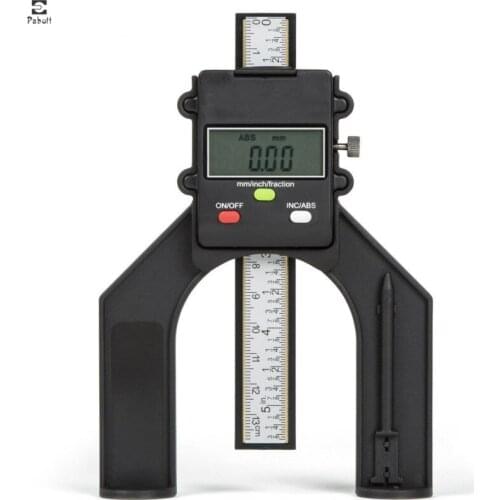 Digital Depth Gauge 80mm LCD Height Gauges Calipers With Magnetic Feet For Woodworking table saw Measuring Tools